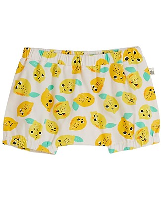 The Bonnie Mob Pantalone a Palloncino Copripannolino Pitch - Limoni - Cotone Bio Pantaloni Corti