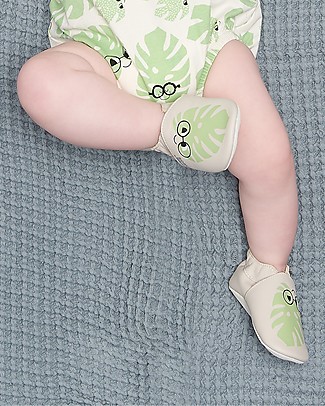 The Bonnie Mob Scarpina Soft Sole Edizione limitata - Foglia Panna Soft Sole Bobux
