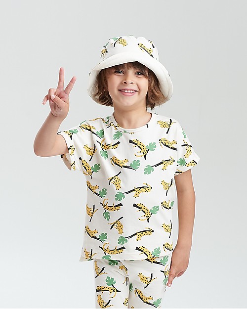 The Bonnie Mob T-Shirt Barbados - Leopardo Senape (9-24 mesi) - Cotone bio elasticizzato T-shirt