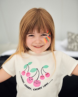The Bonnie Mob T-shirt Kid Plaza - Ciliegie - Cotone Bio Elasticizzato T-shirt