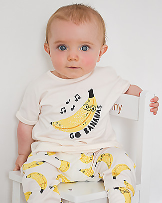 The Bonnie Mob T-shirt Percy - Go Bananas - Cotone Bio Elasticizzato T-Shirt e Canotte
