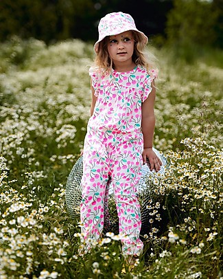 The Bonnie Mob Tutina Kid Mondrian - Ciliegie - Cotone Bio Elasticizzato Tutine Lunghe