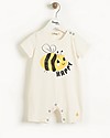 The Bonnie Mob Tutina Maniche Corte Bari - Bee Happy - Cotone bio elasticizzato Tutine Corte