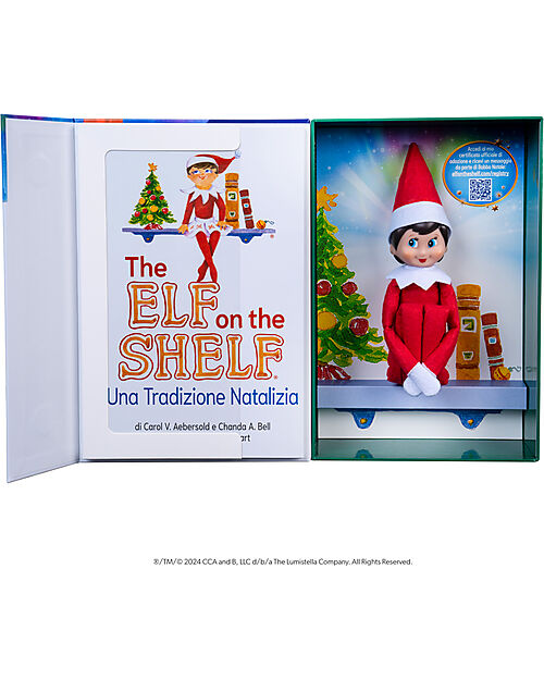 The Elf on The Shelf Kit Elfa - Con Libro, Certificato di Adozione e Scatola dei Ricordi Pupazzi