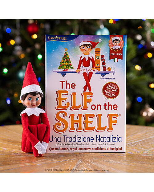 The Elf on The Shelf Kit Elfa - Con Libro, Certificato di Adozione e Scatola dei Ricordi Pupazzi