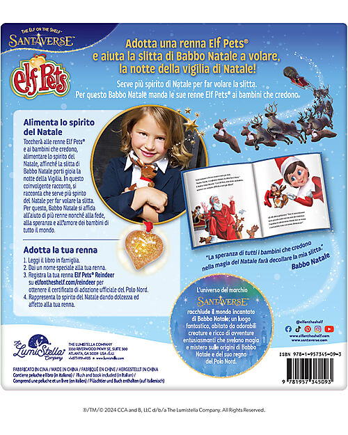The Elf on The Shelf Kit La Tradizione della Renna - Peluche + Libro Pupazzi