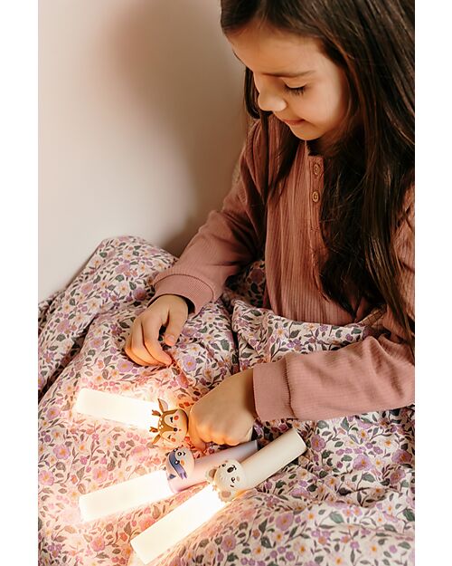 The Zoofamily Lampada Portatile 3-in-1 Zoo Light - Procione - con Modalità Sleep, Walk e Read Lampade da Notte