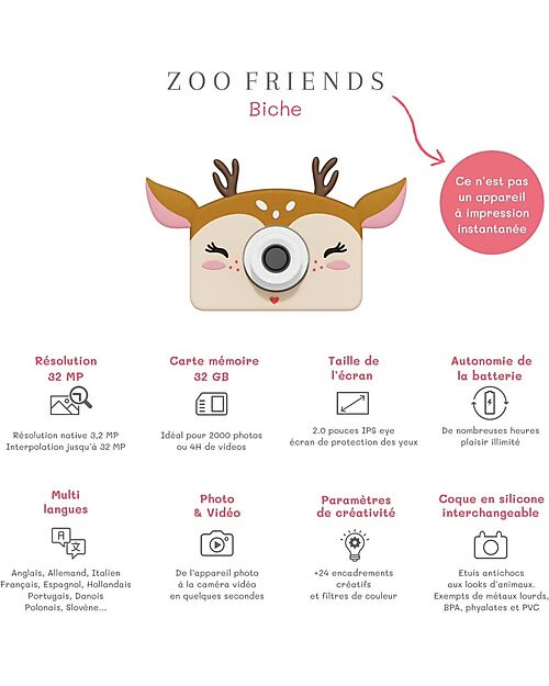 The Zoofamily Macchina Fotografica Zoofriends - Cervo - 32 MP Macchine Fotografiche