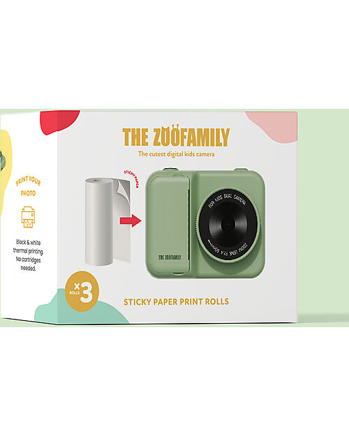 The Zoofamily Set da 3 Rotolini di Carta Adesiva - per Macchina Fotografica Macchine Fotografiche