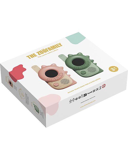 The Zoofamily Walkie Talkie Zoo - Dinosauro Verde/Dinosauro Rosa - dai 3 Anni Macchine Fotografiche