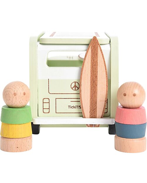 tickit Camper Avventura - Naturale e Verde Chiaro - Legno - da 3 Anni Macchine e Trenini  in Legno