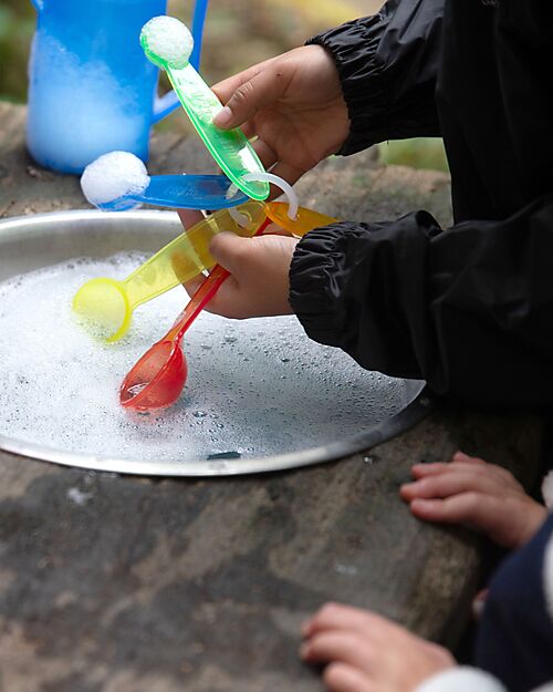 tickit Cucchiai Misuratori Traslucidi - Arcobaleno - 5 Pezzi - 12m+ Giochi da Esterno_