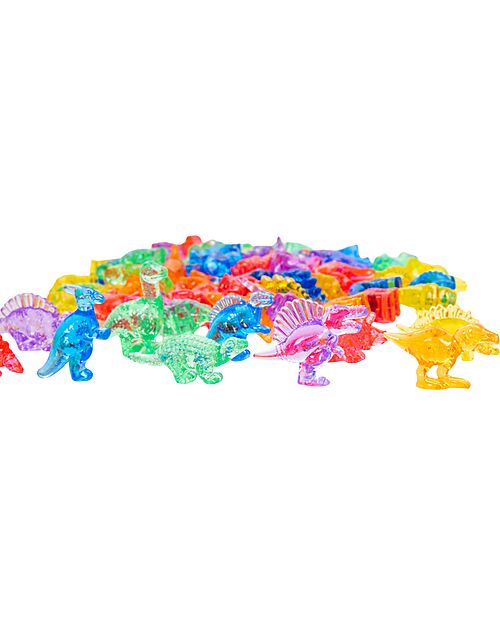 tickit Dinosauri Sagomati Traslucidi - Rosso/Arancione/giallo/Verde/Blu/Viola - da 3 Anni - Per Lavagna Luminosa Giochi Sensoriali_