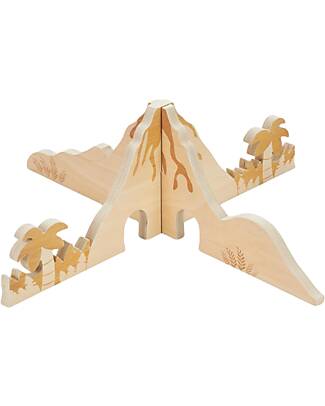 tickit Divisori Jurassic Discovery - Naturale - Legno - da 3 Anni Giochi Sensoriali_