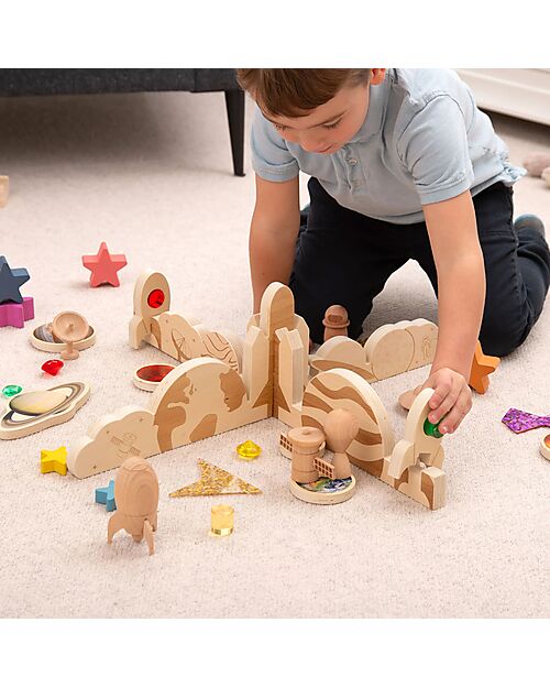 tickit Divisori per la Scoperta dello Spazio - Naturale - Betulla - da 3 Anni Giochi Sensoriali_