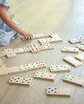tickit Domino con Gioielli in Legno di Betulla FSC - 28 Pezzi - 11 x 5,5 cm - +2 Anni Giochi da Tavolo