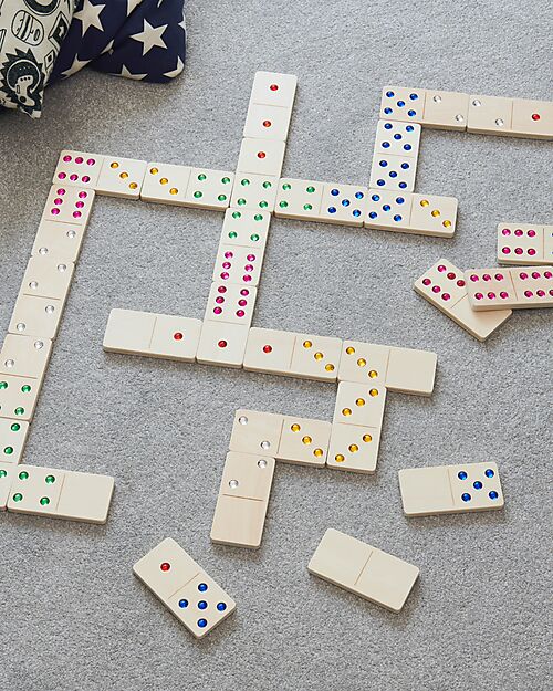 tickit Domino con Gioielli in Legno di Betulla FSC - 28 Pezzi - 11 x 5,5 cm - +2 Anni Giochi da Tavolo