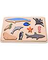 tickit Gioco Puzzle a Incastro in Legno di Betulla FSC - Animali Marini - 10 Pezzi - 12m+ Incastri in Legno