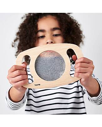 tickit Gioco Sensoriale in Legno - con Pannello Glitterato - Argento - da 12 Mesi Giochi Sensoriali_