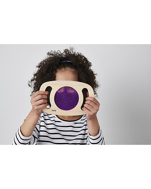 tickit Gioco Sensoriale in Legno - con Pannello Glitterato - Viola - da 12 Mesi Giochi Sensoriali_
