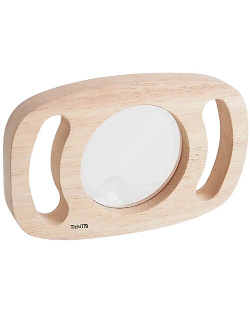 tickit Gioco Sensoriale in Legno di Gomma FSC - Easy Hold - Lente di Ingrandimento - 12m+ Giochi Sensoriali_