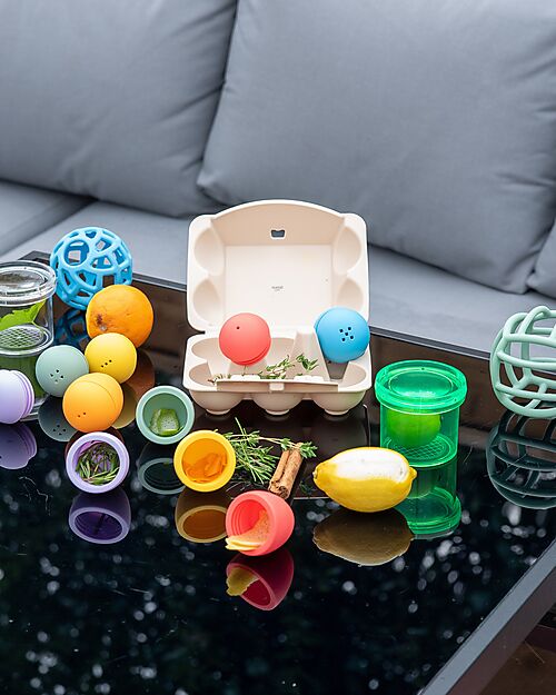 tickit Gioco Uova Sensoriali - Arcobaleno - 6 Pezzi - Silicone Alimentare Giochi Sensoriali_