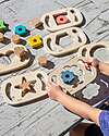 tickit Set 6 Giochi Sensoriali in Legno di Gomma FSC - Forme Geometriche - Easy Hold - 12m+ Giochi Sensoriali_