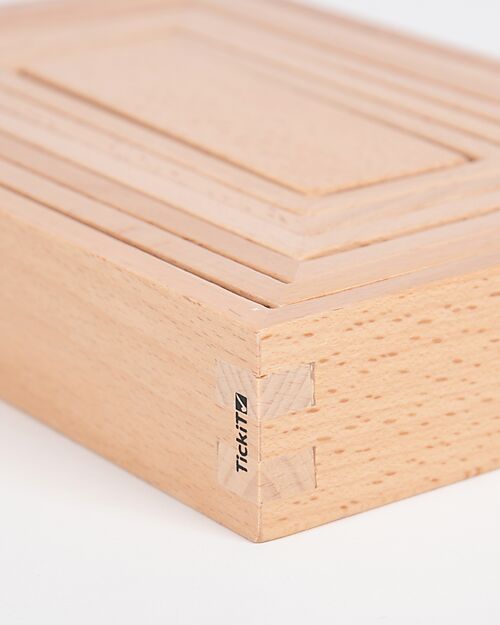 tickit Set Architetto in Legno Massello di Faggio - Natural - 28 Pezzi - 12m+ Costruzioni in Legno