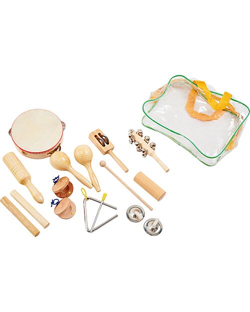 tickit Set di Percussioni in Legno - 16 Pezzi - +3 Anni Strumenti Musicali