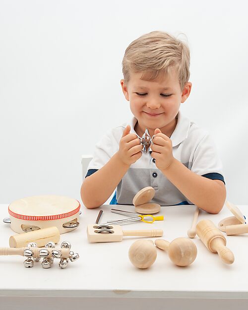 tickit Set di Percussioni in Legno - 16 Pezzi - +3 Anni Strumenti Musicali