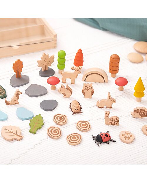 tickit Set Gioco del Bosco - Woodland Trail - in Legno - da 3 Anni Giochi Montessoriani