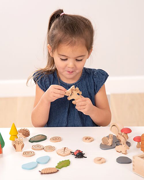tickit Set Gioco del Bosco - Woodland Trail - in Legno - da 3 Anni Giochi Montessoriani
