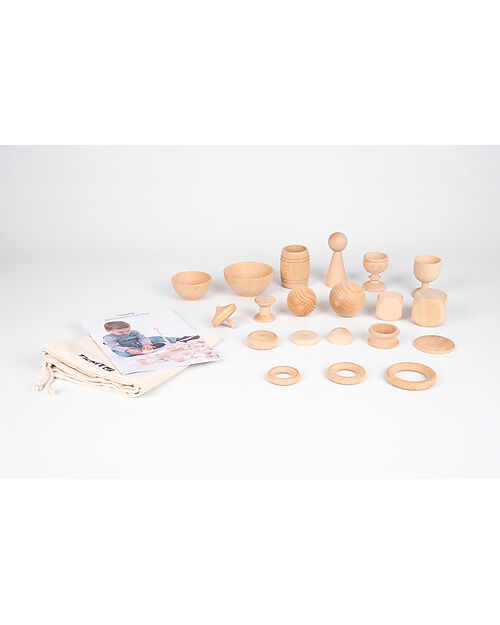 tickit Set Gioco Euristico - 20 Forme - Legno Massello da Foreste Sostenibili Giochi Sensoriali_