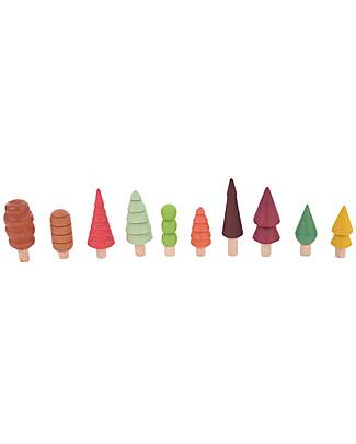 tickit Set Gioco Foresta - 10 Alberi - Seasonal Trees - Legno di Faggio - da 10 Mesi Giochi Montessoriani