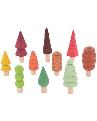 tickit Set Gioco Foresta - 10 Alberi - Seasonal Trees - Legno di Faggio - da 10 Mesi Giochi Montessoriani