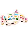 tickit Set Gioco Rainbow Blocks - 24 Blocchi e 4 Forme - in Legno - da 12 Mesi Costruzioni in Legno