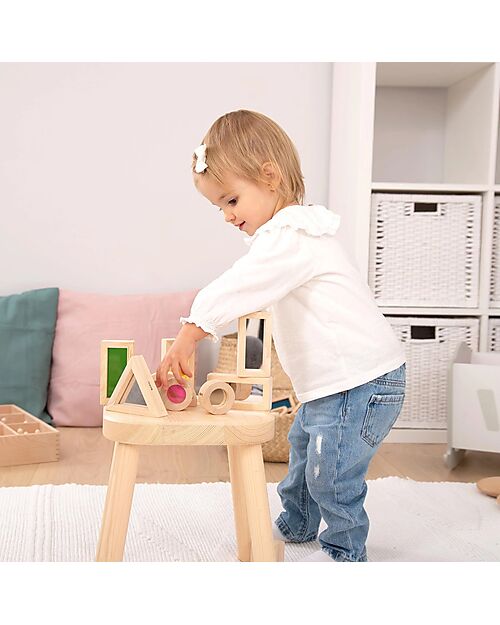 tickit Set Gioco Rainbow Blocks - 24 Blocchi e 4 Forme - in Legno - da 12 Mesi Costruzioni in Legno