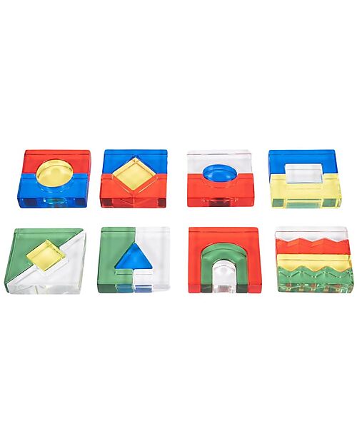 tickit Set Gioco Sensoriale - Colour Crystal Block - 15 Carte di Ispirazione - da 3 Anni - Per Lavagna Luminosa Giochi Sensoriali_