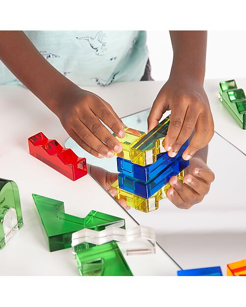 tickit Set Gioco Sensoriale - Colour Crystal Block - 15 Carte di Ispirazione - da 3 Anni - Per Lavagna Luminosa Giochi Sensoriali_