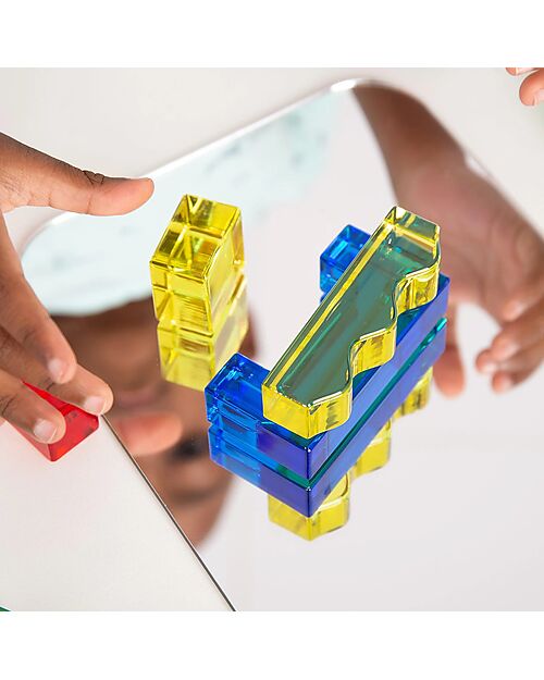 tickit Set Gioco Sensoriale - Colour Crystal Block - 15 Carte di Ispirazione - da 3 Anni - Per Lavagna Luminosa Giochi Sensoriali_