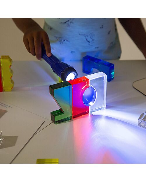tickit Set Gioco Sensoriale - Colour Crystal Block - 15 Carte di Ispirazione - da 3 Anni - Per Lavagna Luminosa Giochi Sensoriali_