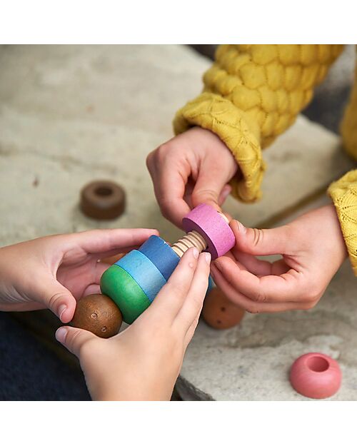 tickit Set Gioco Sensoriale - Community People - Arcobaleno - in Legno - da 3 Anni Giochi Sensoriali_