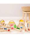 tickit Set Gioco Sensory Blocks - 16 Blocchi e 4 Forme - in Legno - da 12 Mesi Costruzioni in Legno