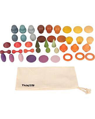 tickit Set Gioco - Treasures Taster - 42 Pezzi - Legno - da 3 Anni Giochi Sensoriali_