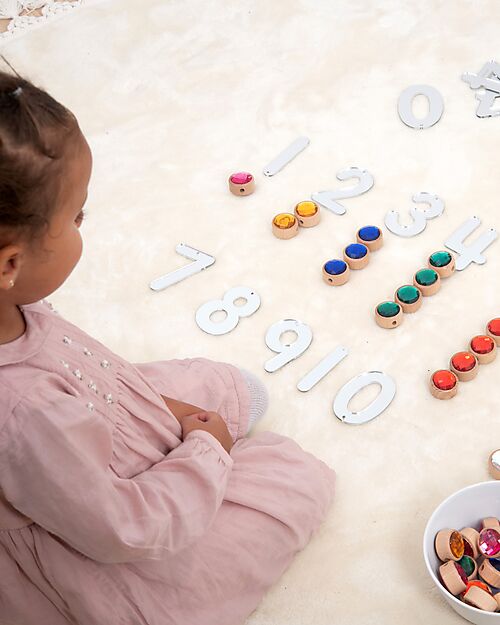 tickit Set Gioielli da Infilare in Legno di Faggio FSC - 36 Pezzi - 2,5 x 3 cm - +3  Anni Incastri in Legno