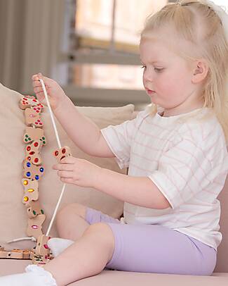 tickit Set Gioielli da Infilare in Legno di Faggio FSC - Farfalle - 20 Pezzi - 5,5 x 3,7 cm - +3  Anni Incastri in Legno