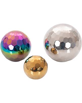 tickit Set of 3 Mistery Balls - Steel - Diameter 6 to 10 cm - 0+ Sensory Games_