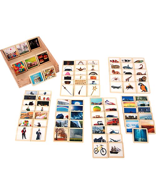 tickit Set Tessere in Legno di Pioppo FSC - 90 Pezzi - con Scatola - 6 x 6 cm - +3 Anni Far finta di