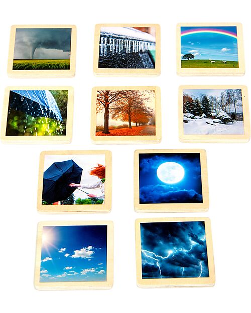 tickit Set Tessere in Legno di Pioppo FSC - 90 Pezzi - con Scatola - 6 x 6 cm - +3 Anni Far finta di