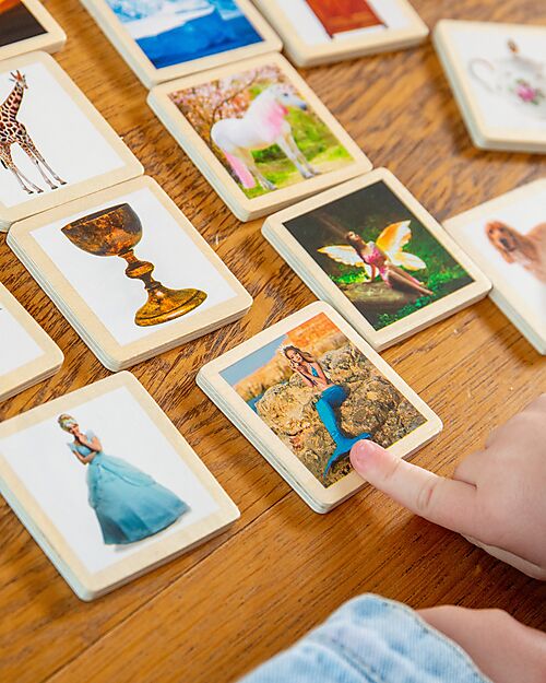 tickit Set Tessere in Legno di Pioppo FSC - 90 Pezzi - con Scatola - 6 x 6 cm - +3 Anni Far finta di